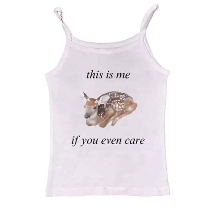 Short Elegant Animal Print Sleeveless Top