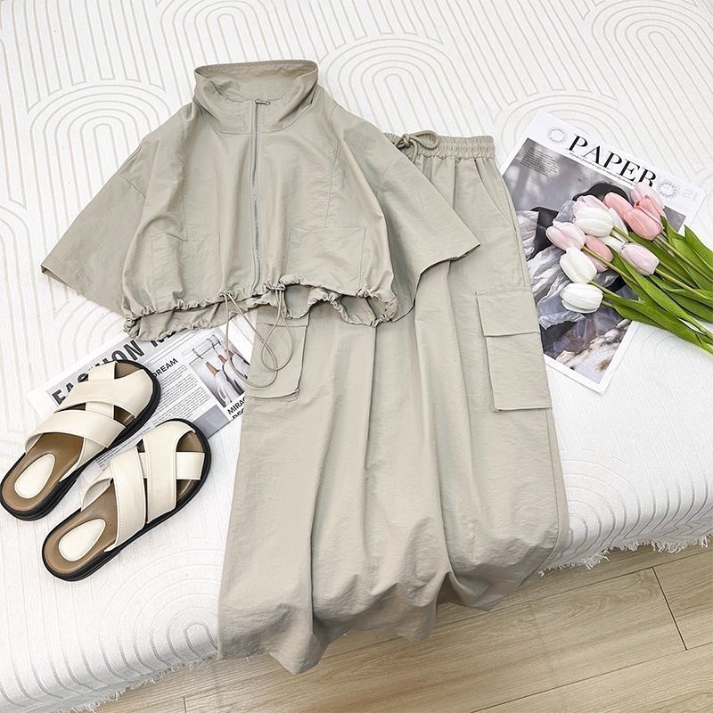 Womens Mid-Length Casual Fashion Two-Piece Set