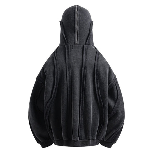 American Niche Retro Coat Autumn New Loose Zip Hooded