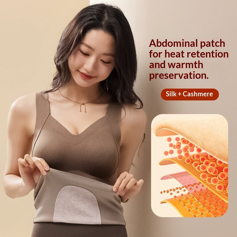 Heating Fiber Thermal Massage Bra & Back Vest With Temperature-sensing Massage Function