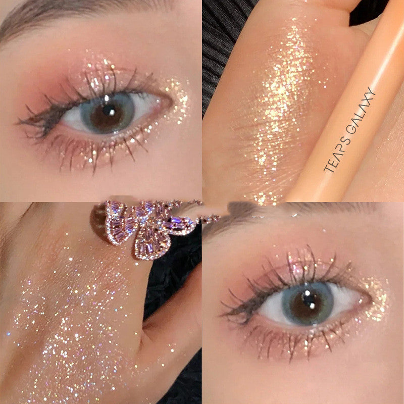 Eye Shadow Stick Pearlescent Brighten Skin Tone Anti-sweat Not Smudge Student Girl