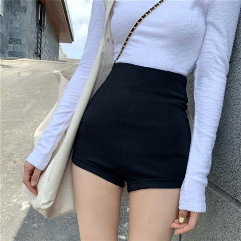 Plus Size Women's Fat High Waist Stretch Slim Fit Shorts