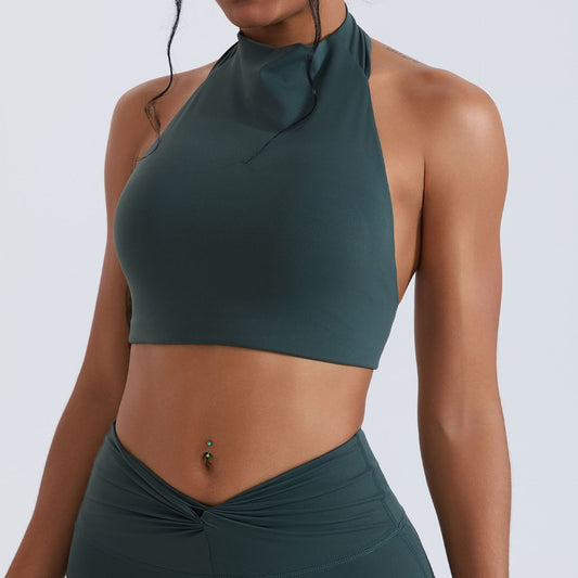 Womens Fitness Sports Bra, Form-fitting And Shock-absorbing Top