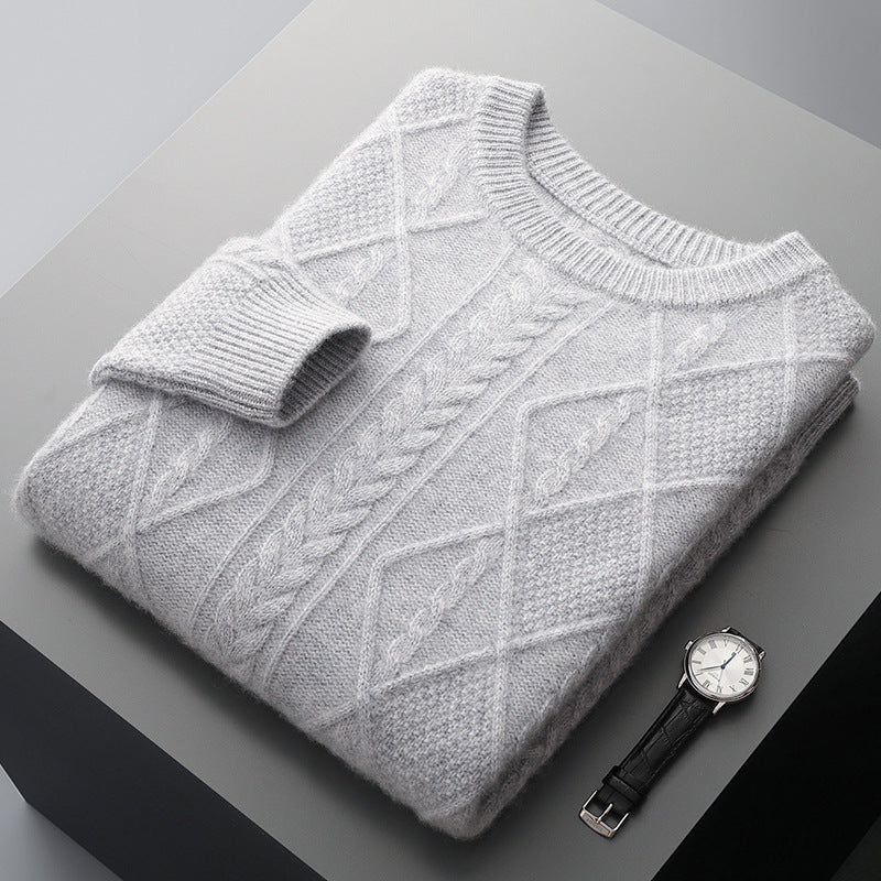Thick Loose Sweater Twist Base Cardigan