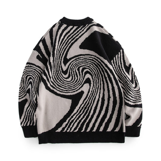 Japansk vintertrend bølget tyk sweater