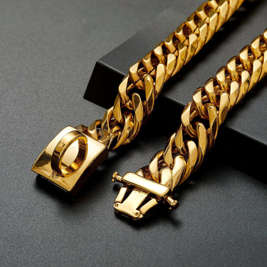 Titanium Steel Stainless Leash Pet Dog Metal
