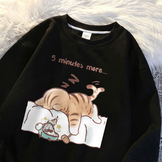 Let Me Sleep For Another Five Minutes Man Sudadera Koreansk sweatshirt