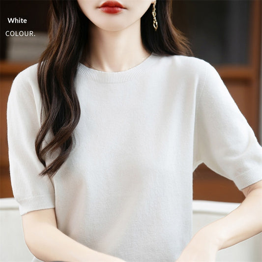 Women's Loose Casual Short-sleeved Minimalist Sweater