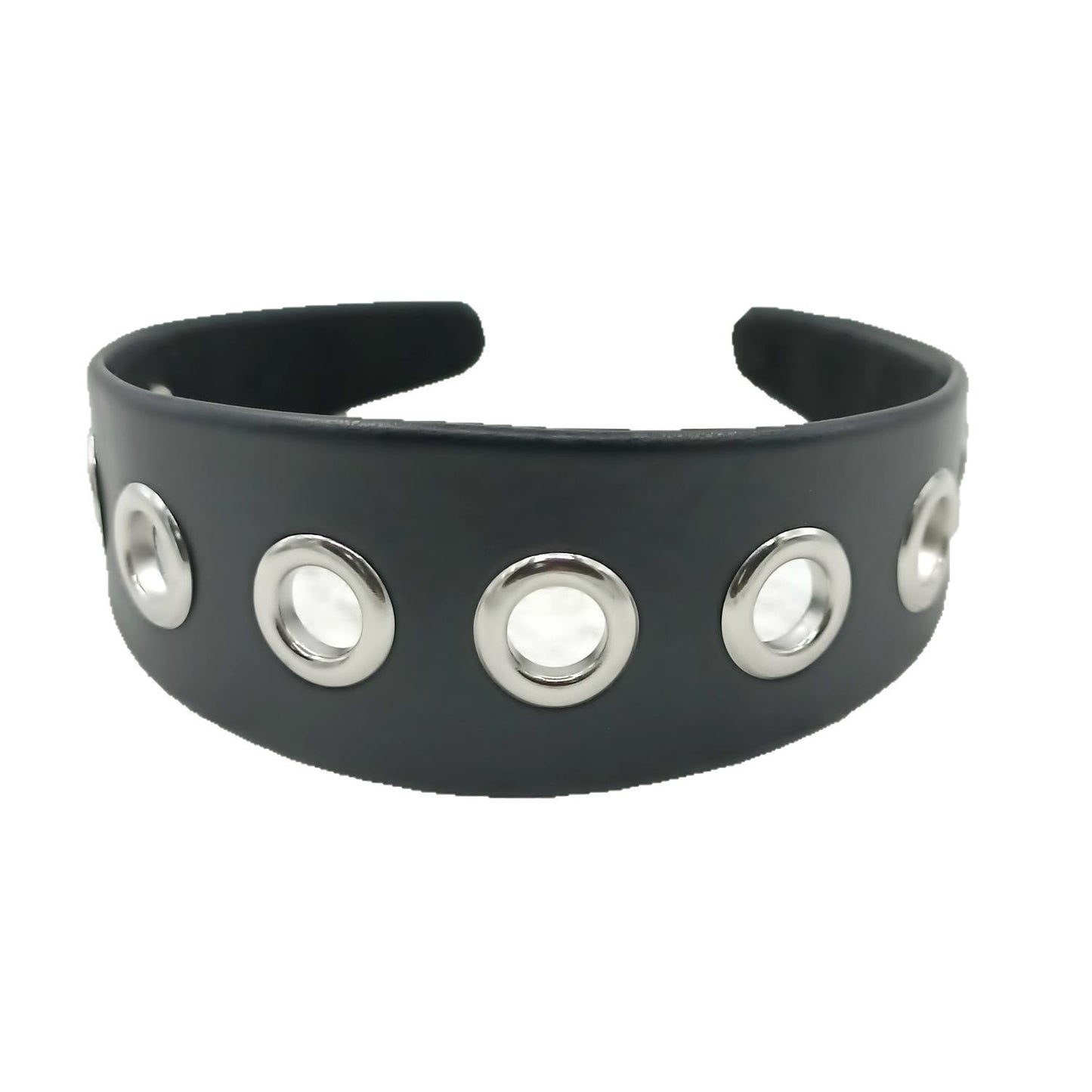 Fashion Large Rivet Punk Style Wide Version Personality Headband
