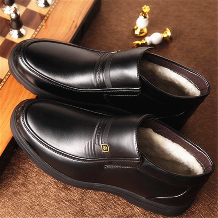 New Men's Plus Velvet Warm Cotton Shoes