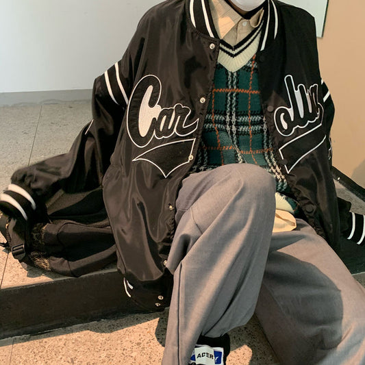 Women's Trendy American Baseball Jacket Loose Retro
