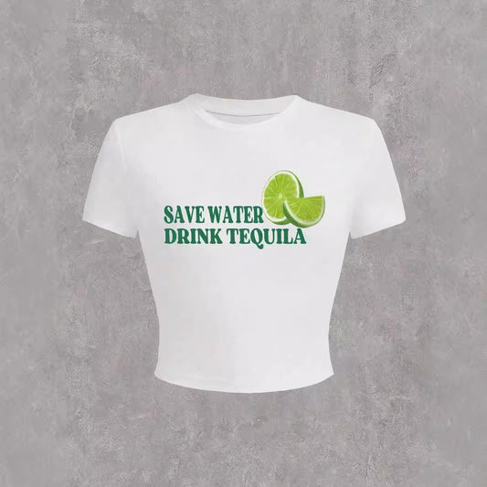 Womens T-shirt With A Vibrant Lemon Letter Print