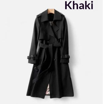 High-end Tailored Trench Coat Casual Plus-size Mid-length British-style Coat For Petite Figures