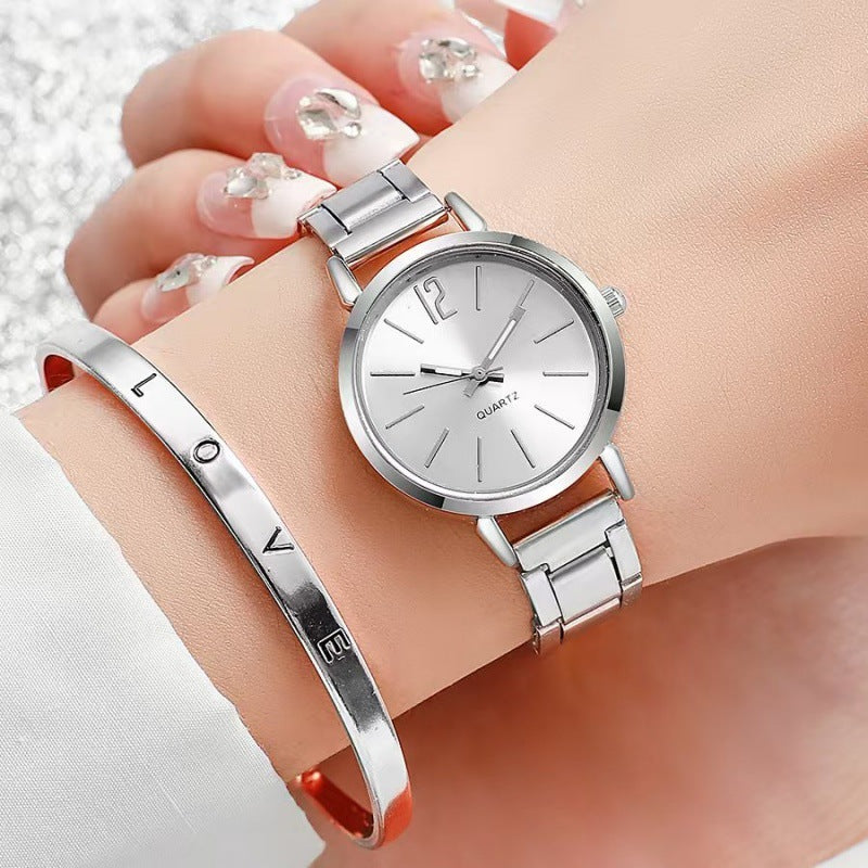 Dame minimalistisk afslappet alsidigt ur- og armbåndssæt