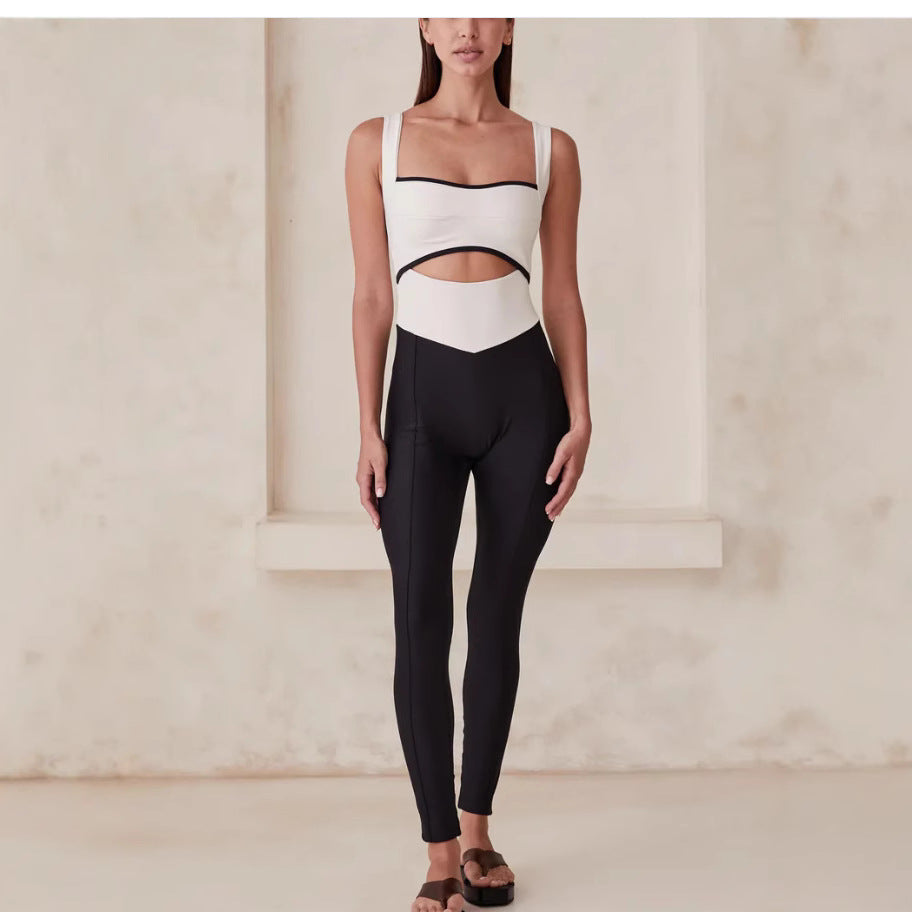 Bar Mave Slank Pasform Kontrastfarve Vitalitets-Jumpsuit