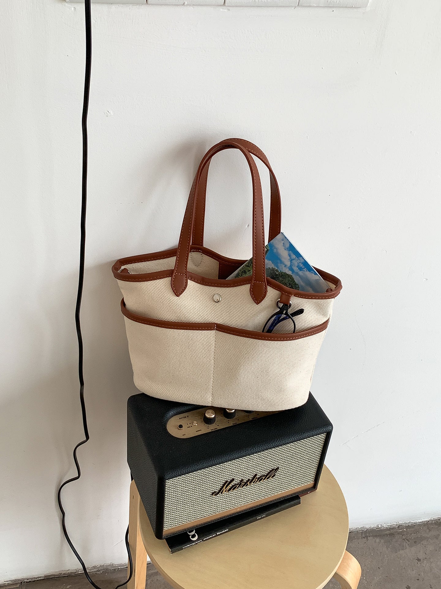 Korean-style Tote Canvas Bag Spacious Stylish For Work