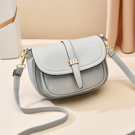 Women's Fashion Retro Solid Color Single Shoulder Crossbody Bag