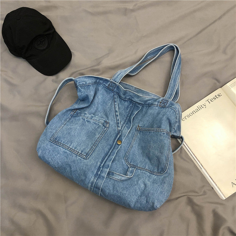 Retro Handbag Large Capacity Casual Denim Bag Canvas