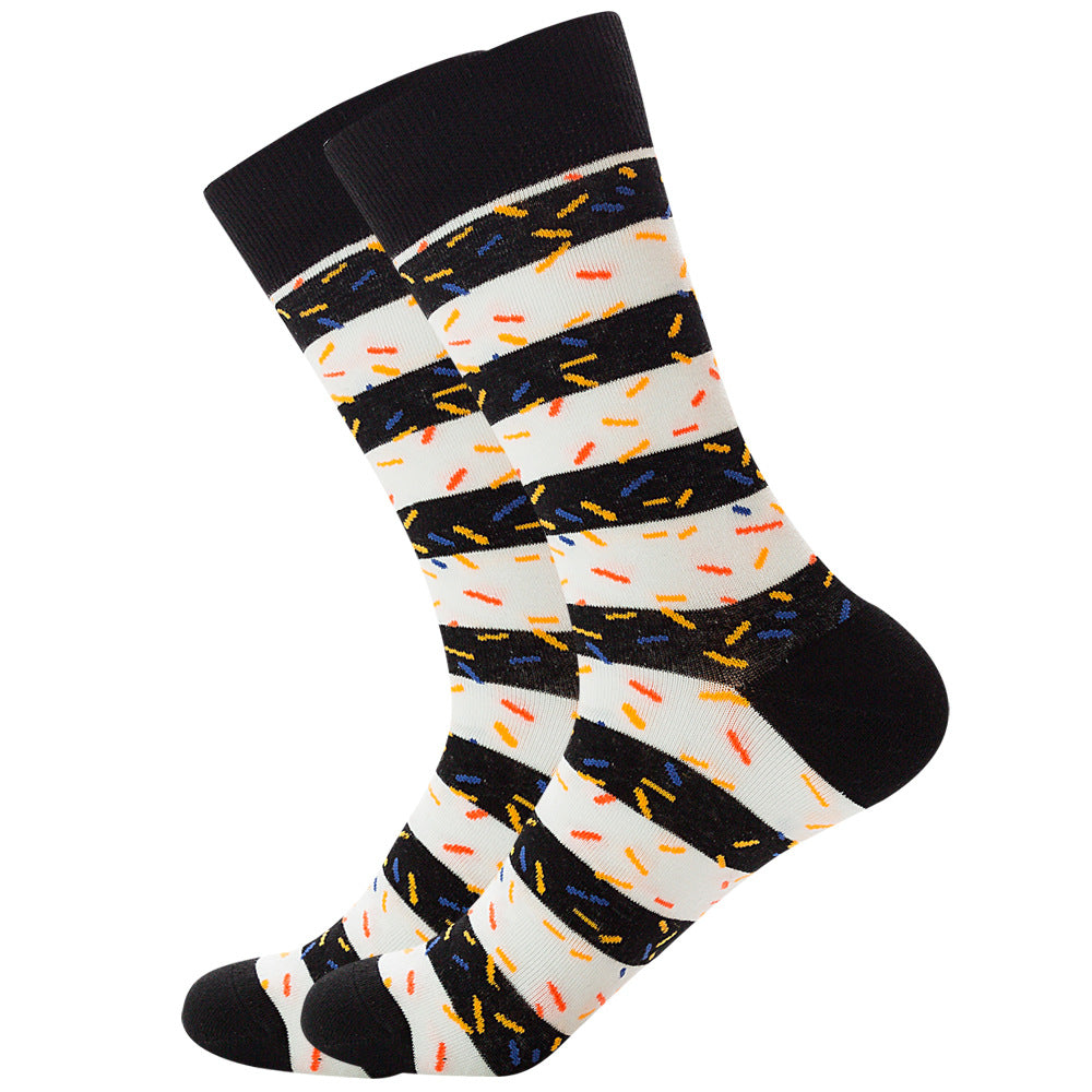 Striped Color Mid-tube Hip-hop Socks Personality