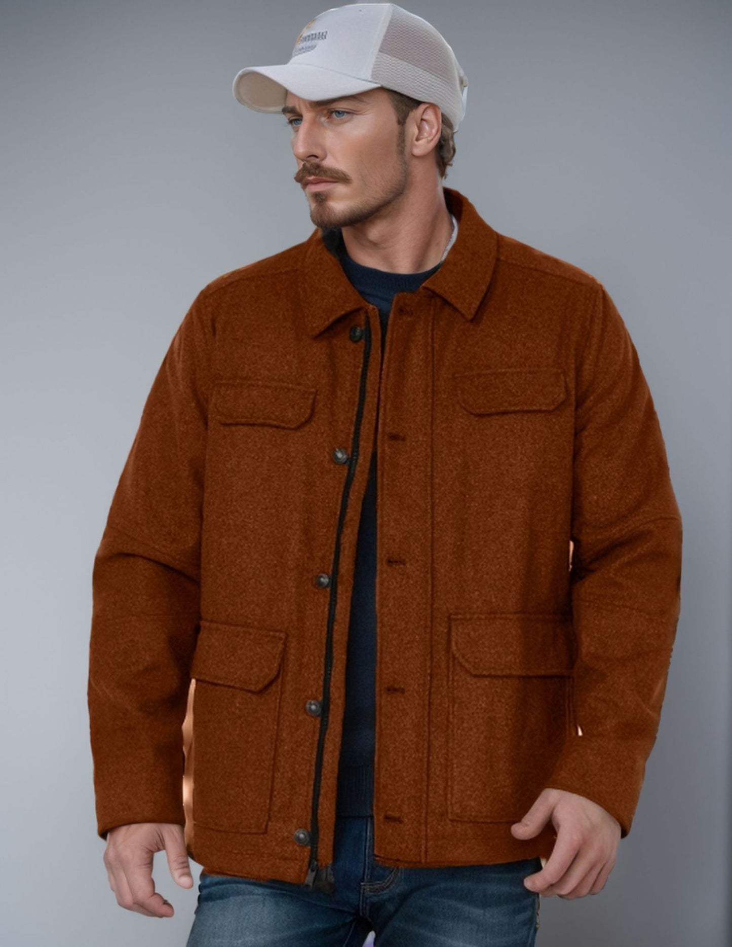 Decorative Retro Casual Jacket Coat
