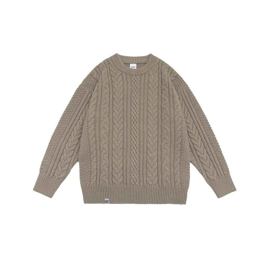 Japanese-style Retro Brocade Same Round Neck Sweater