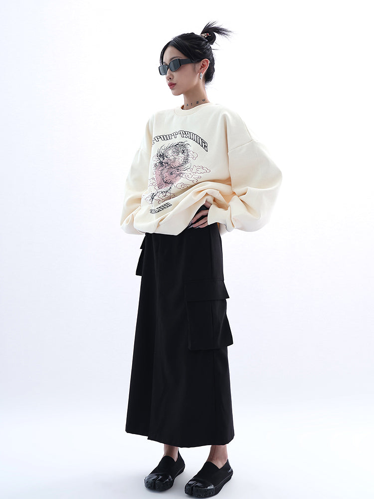 Women's Retro Print Sweatshirt Design