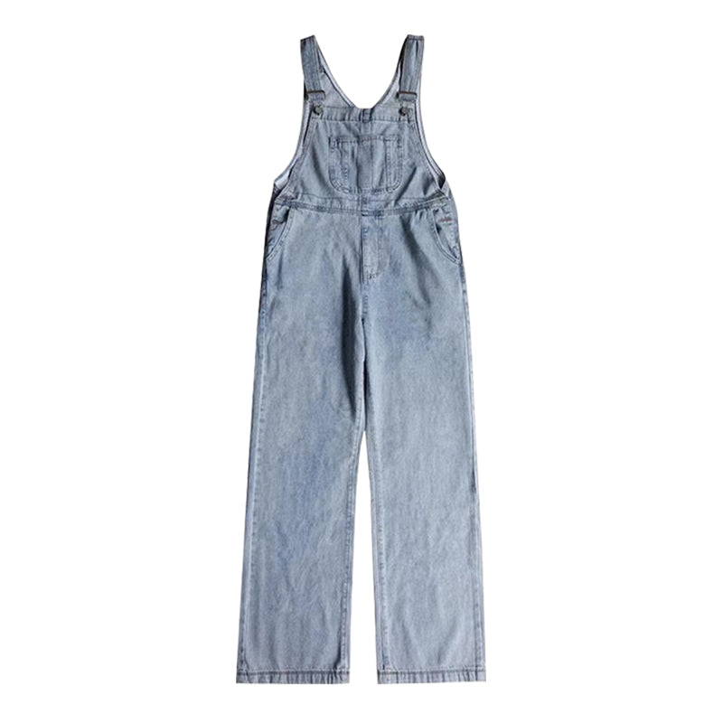 Vintage Sweet Black Denim Strap Pants Female