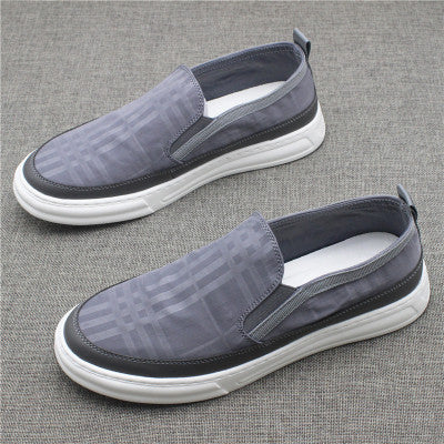 Thick Black Canvas Men's Breathable Soft Sole Casual Shoes
