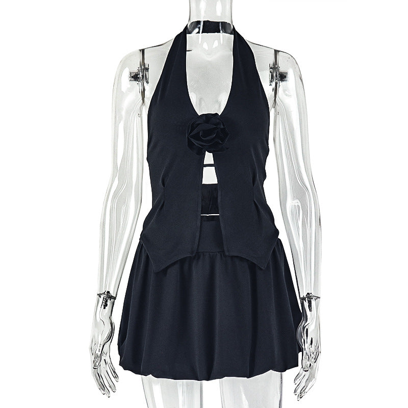 Women's Two-piece Waist-cinching Skirt Set