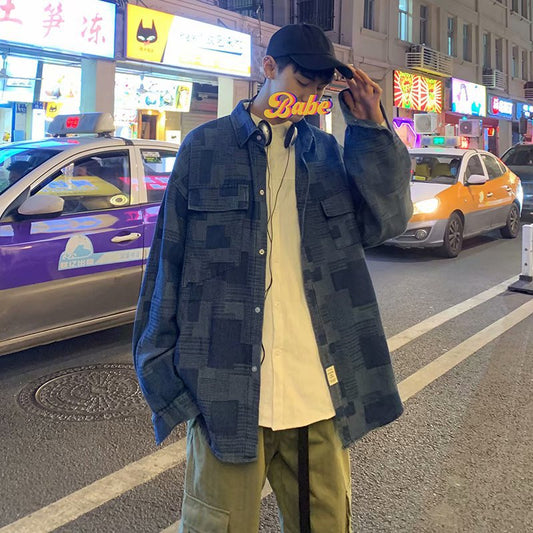 Men's Spring And Autumn Korean Style Trendy Ethnic Style Handsome Casual Shirt