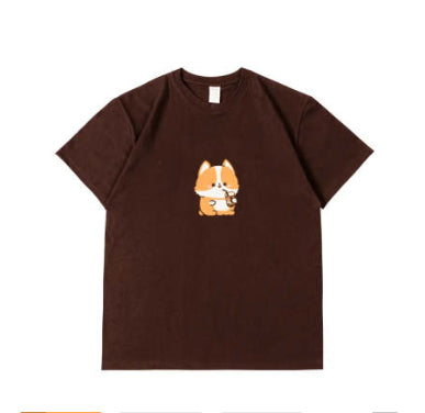 European And American Digital Printing Casual Round Neck Short Sleeves T-shirt