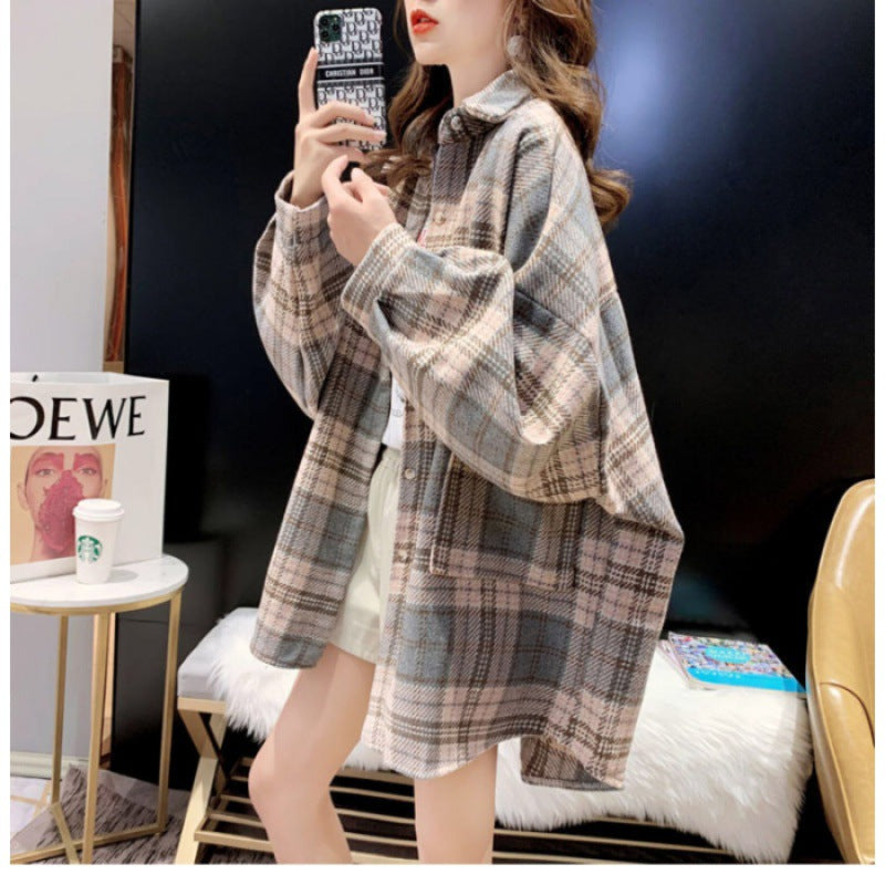 Loose Versatile Long Sleeve Shirt Autumn And Winter Leisure Coat