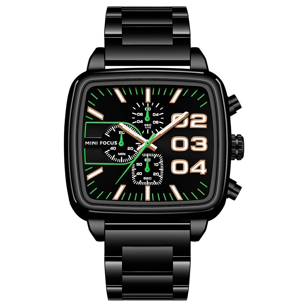 Mens Multifunctional Waterproof Quartz Watch