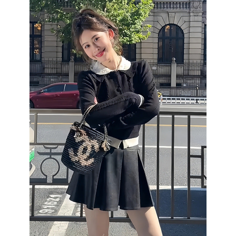 Youthful-Looking Sweater And Pleated Skirt Set That Flatters Your Figure