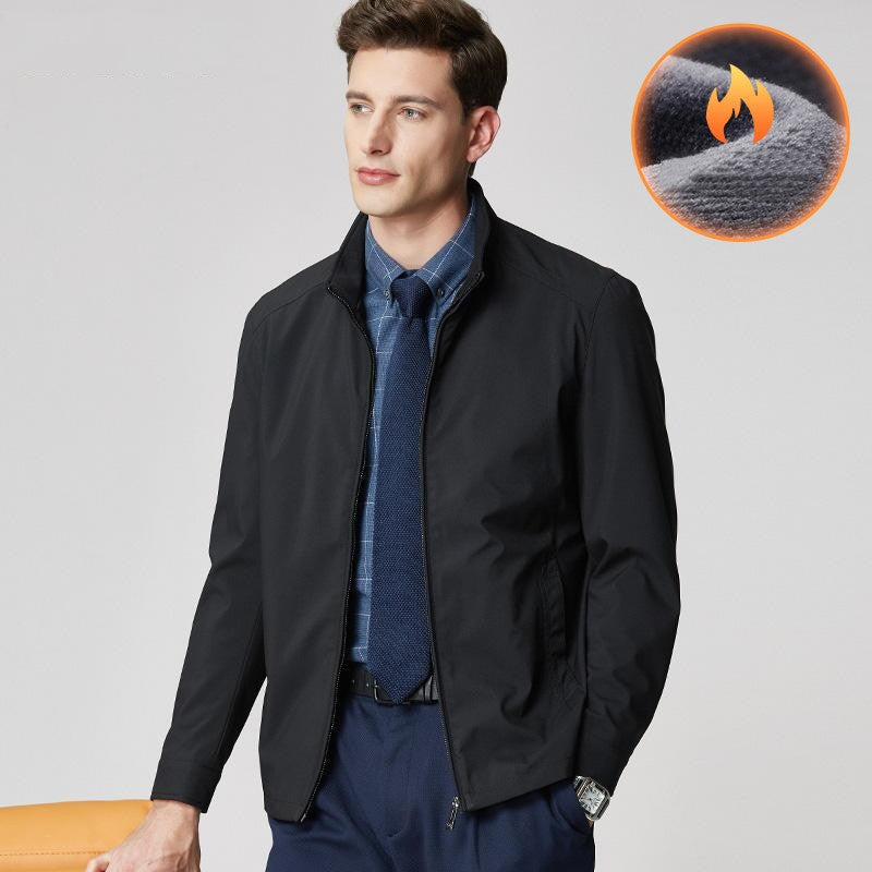 Simple Windproof Men's Stand-Up Collar Jacket