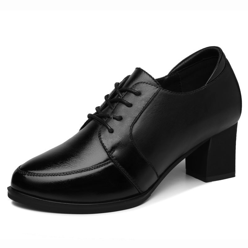 Lace-up Women's Shoes With Inner Heightening Platform Women's Shoes