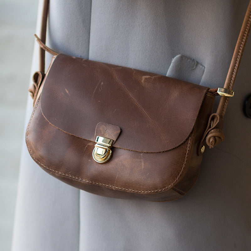 Women's Plug Lock Small Single Shoulder Cross-body Phone Bag