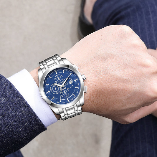 New Luminous Hands Alloy Mens Quartz Watch