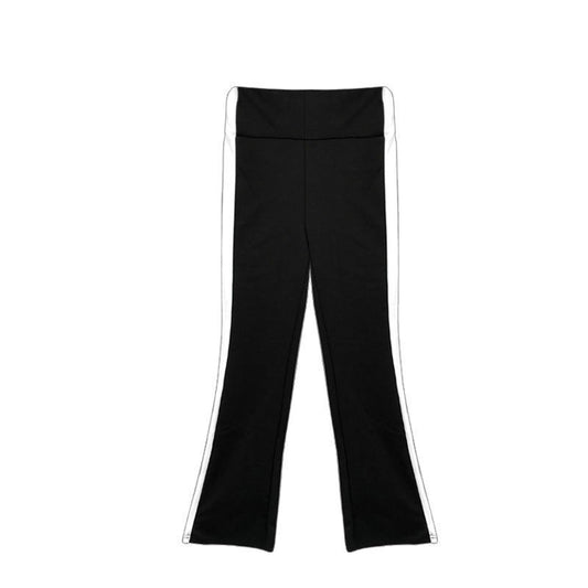 Spring Micro-lab High Waist Skinny Straight Stripes Collision Color Casual Pants Female