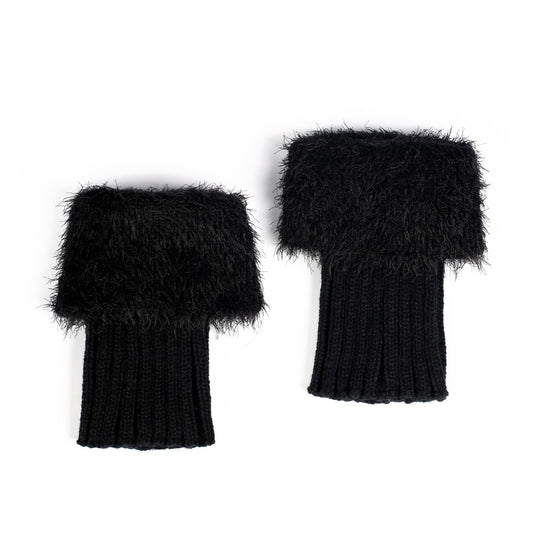 Faux Fur Warm Leg Feather Yarn Sock