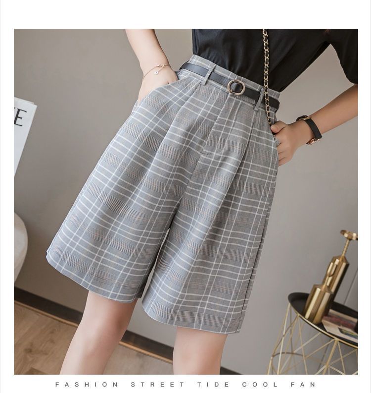 Women's Suit Shorts High Waist Wide Legs Loose And Thin