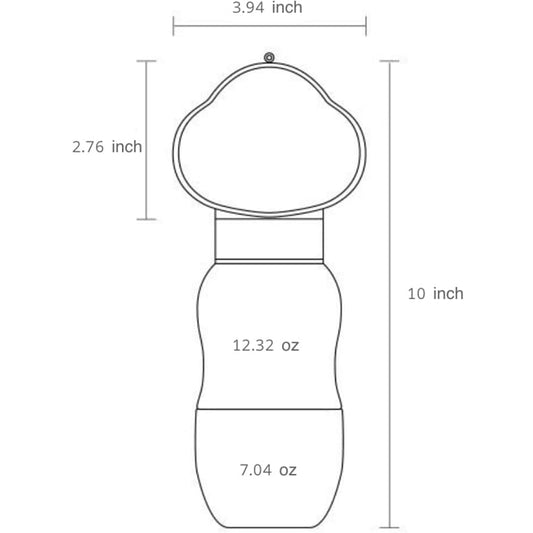 Dog Water Bottle For Outdoor Use Portable Companion Cup Plastic Water Bottle Dog Walking Water Feeding Dog Accessories Outdoor
