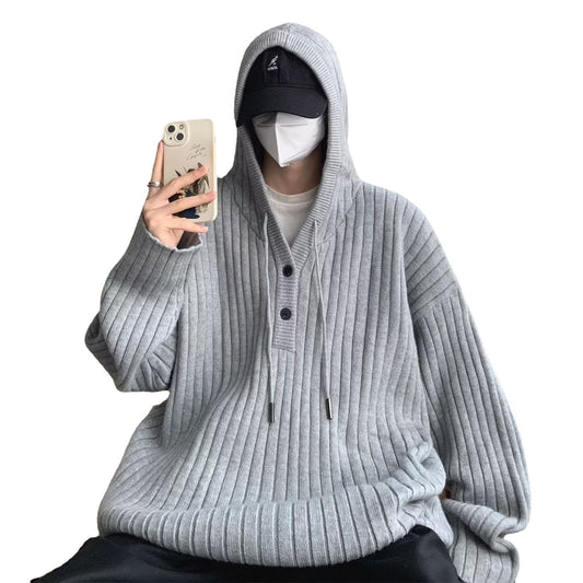 Vaffelstrikket Cardigan til mænd