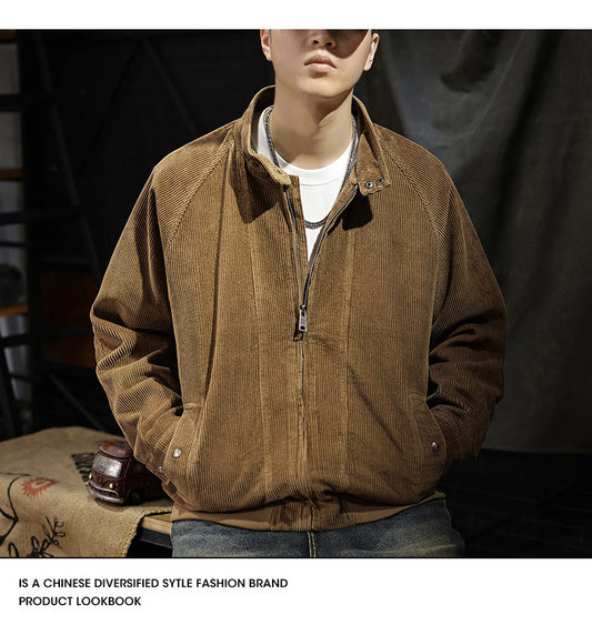 Men's Vintage Corduroy Long-sleeved Jacket