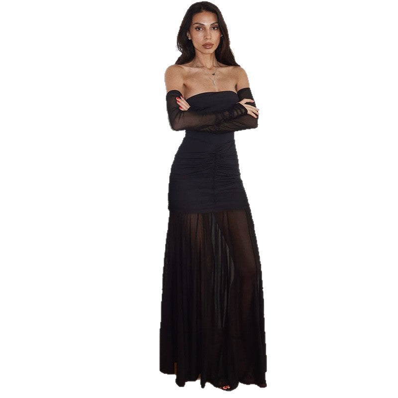Womens Stylish Elegant Slim-fit Long-sleeve Dress