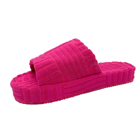 Women's Plus Size Thick-soled Warm Plush Slippers