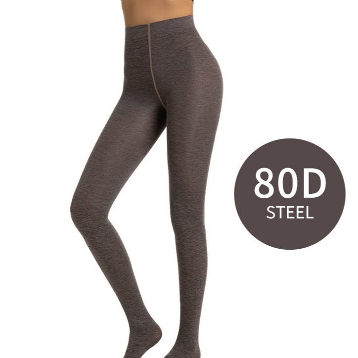 Ammonia-knitted AB Two-tone Cotton-like 80D Heather Gray Tights