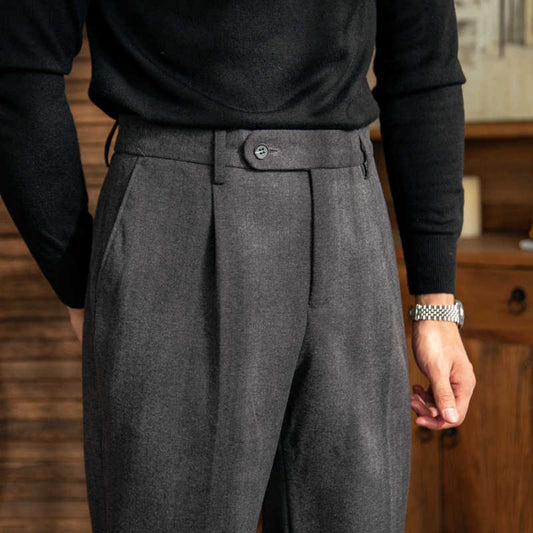 Autumn And Winter Thick Casual Straight Leg Trousers