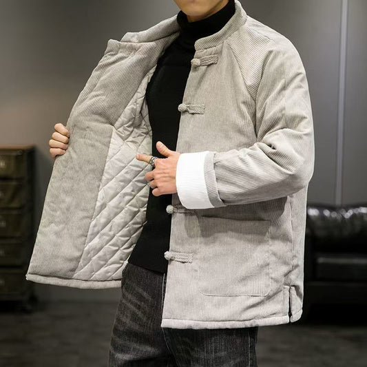 Winter Chinese Style Cotton-padded Corduroy Thickened