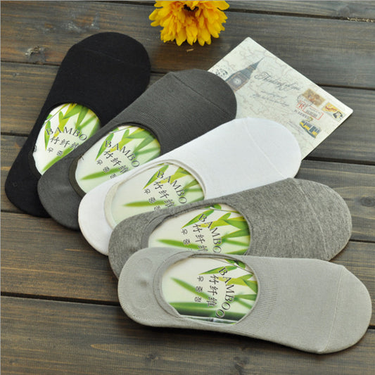 Silicone Non Slip Shallow Mouth Men's Boat Socks